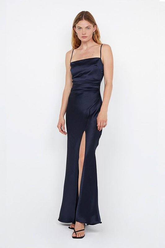 Vestido Nadia de Tirantes Azul Noche