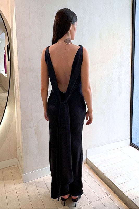 Vestido Eleanor Largo Azul Noche