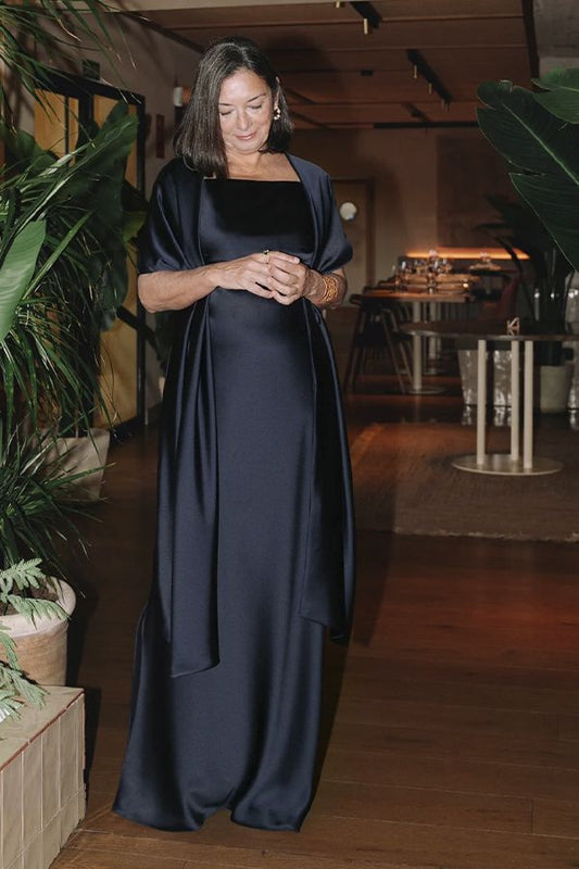 Vestido Carolina Largo Zafiro