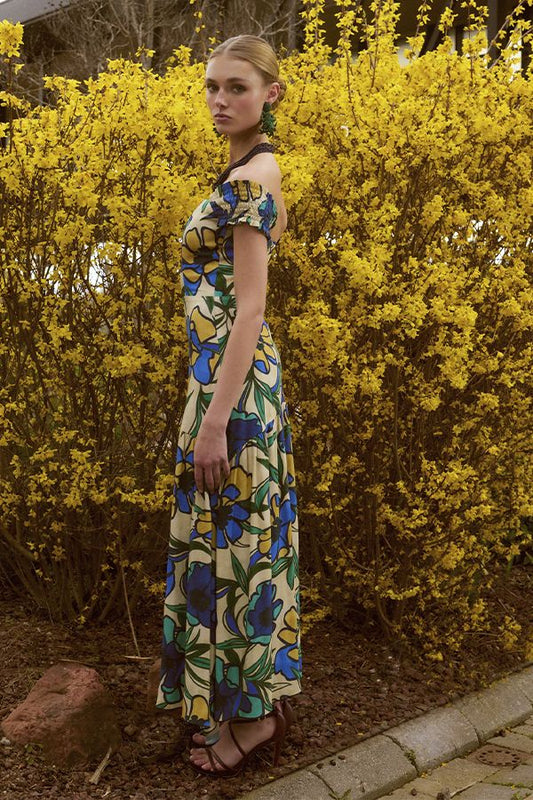 Vestido Amani Estampado Azul