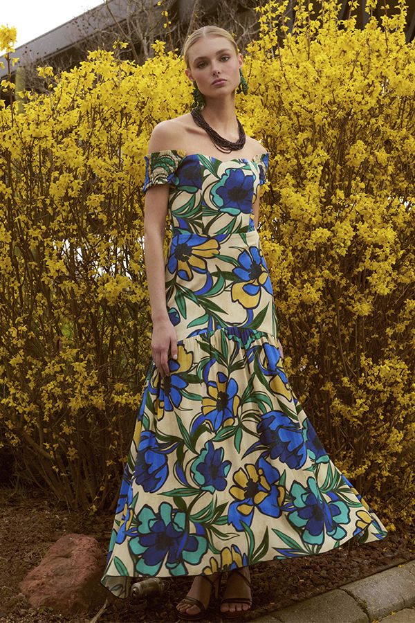 Vestido Amani Estampado Azul