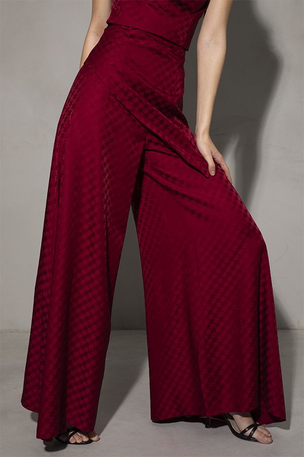 Conjunto Venus Top y Pantalon Estampado Rojo