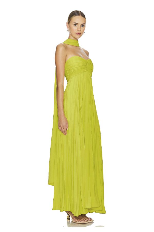 Vestido Daphne Largo Plisado