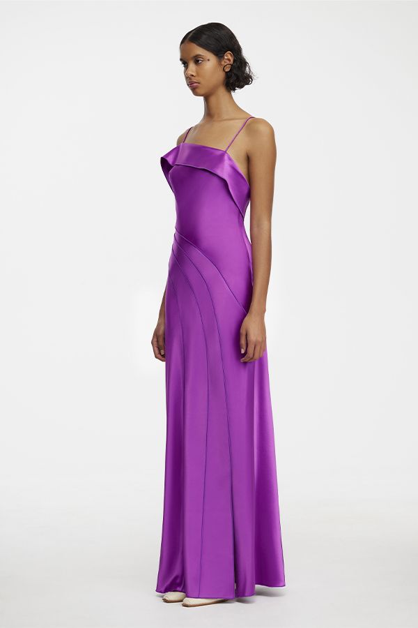Vestido Zetland Largo Morado
