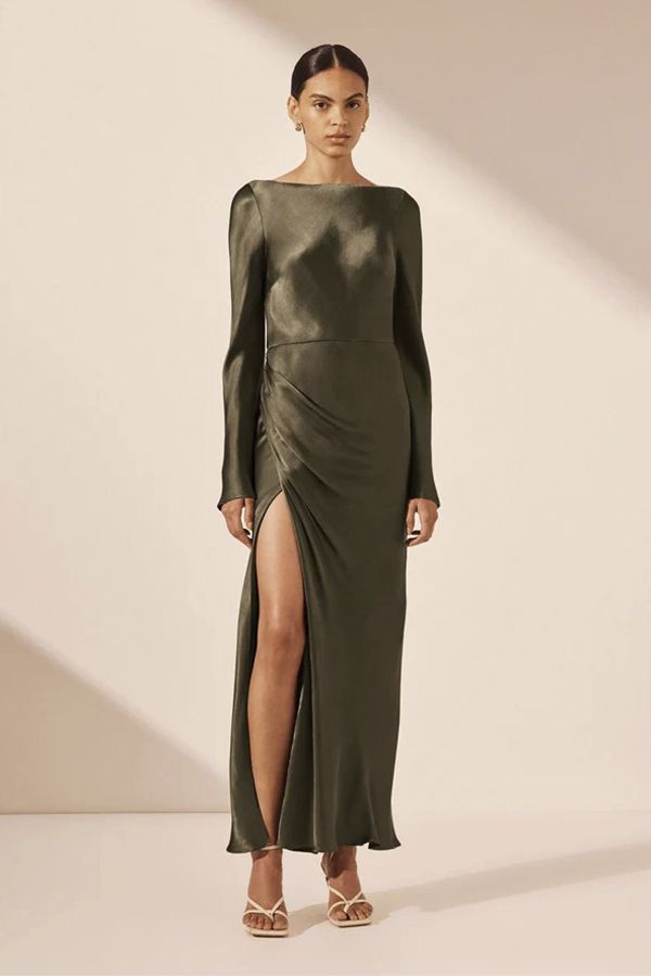 Vestido Forest Midi con Mangas Acampanadas