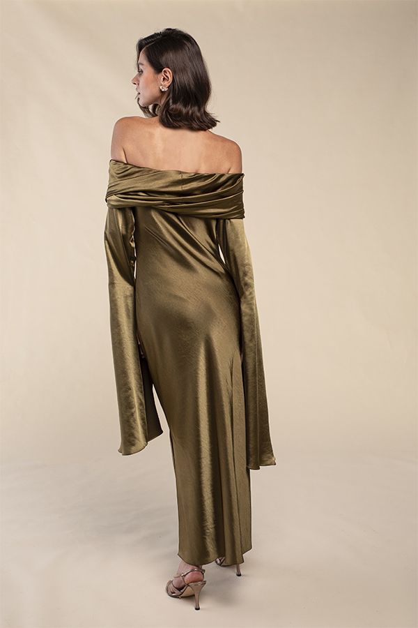 Vestido Silvana Largo Verde
