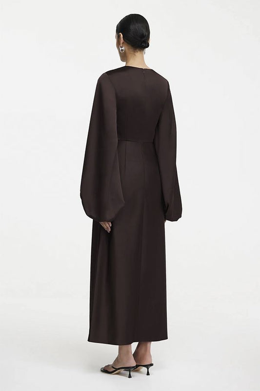 Vestido Jazmin Midi Chocolate