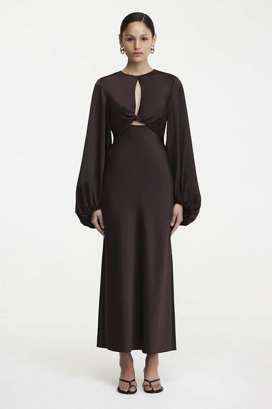 Vestido Jazmin Midi Chocolate