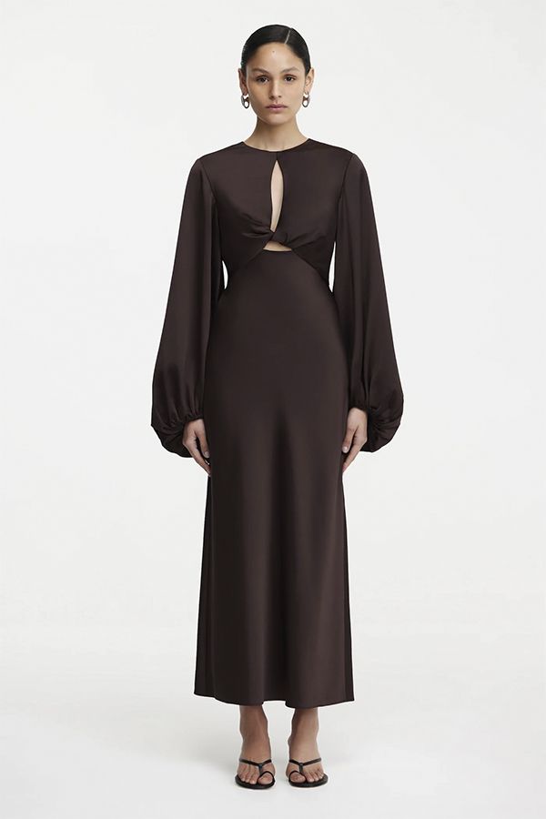 Vestido Jazmin Midi Chocolate