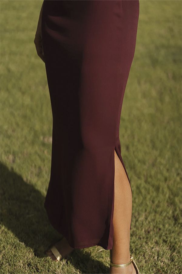 Vestido Bari Midi Berenjena
