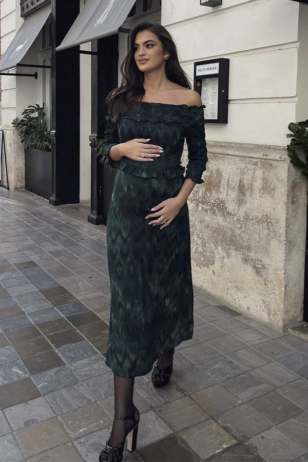 Vestido Lune Estampado Verde