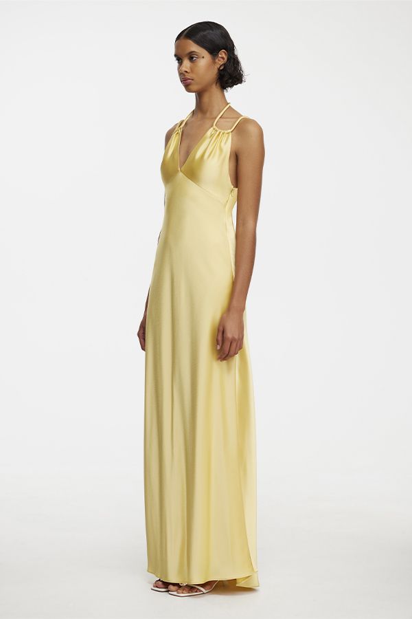 Vestido Woodlake Largo Amarillo