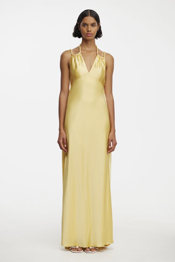 Vestido Woodlake Largo Amarillo