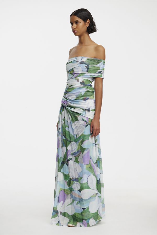 Vestido Richdore Largo Estampado