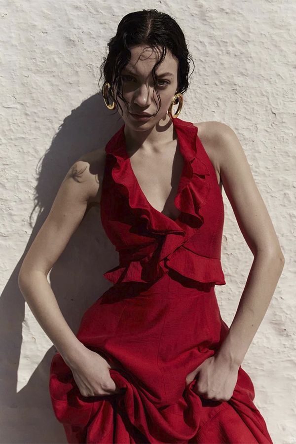 Vestido Simona Midi Cut Out Rojo