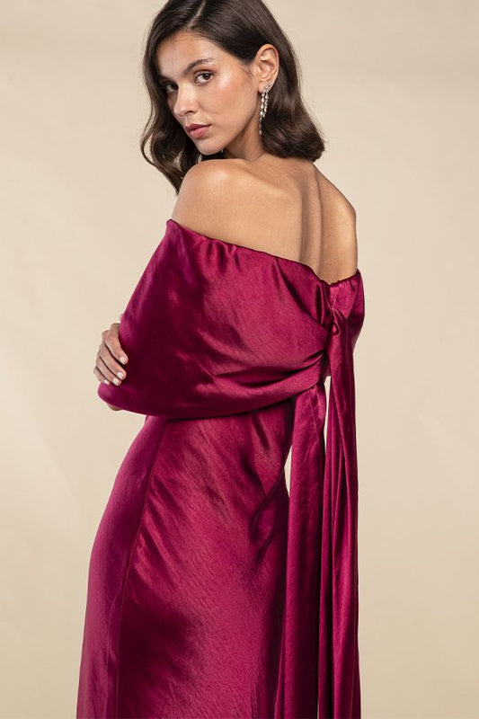 Vestido Carolina Largo Frambuesa