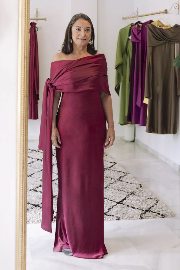 Vestido Carolina Largo Frambuesa