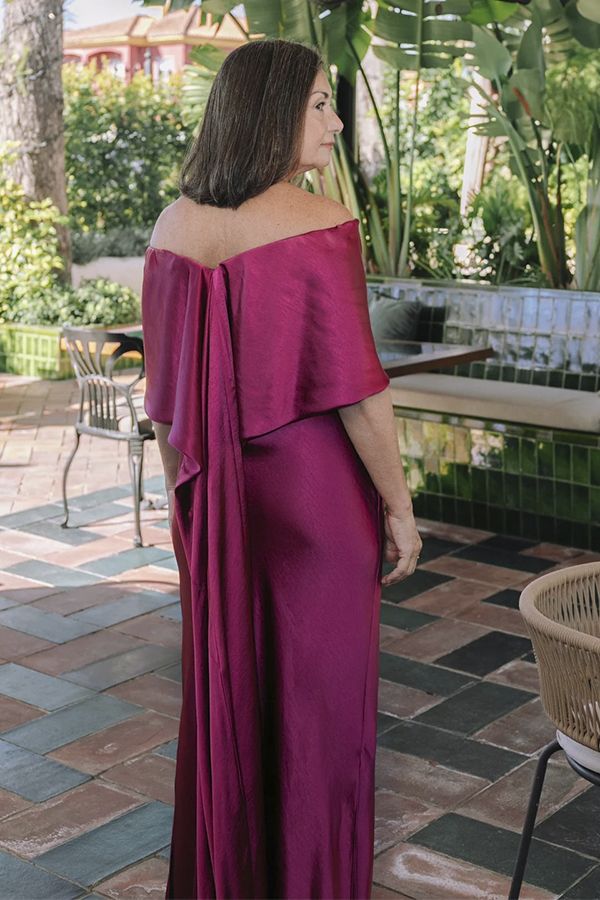 Vestido Carolina Largo Frambuesa
