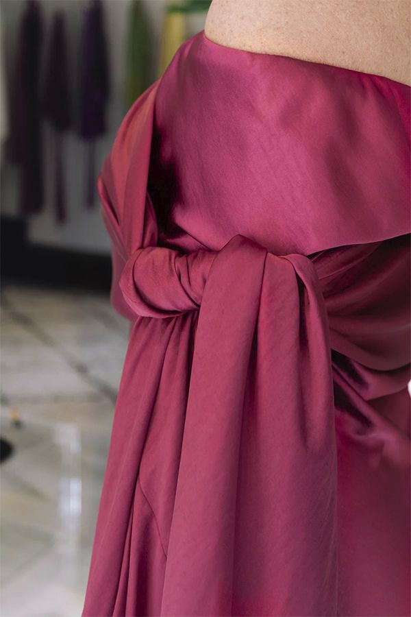 Vestido Carolina Largo Frambuesa