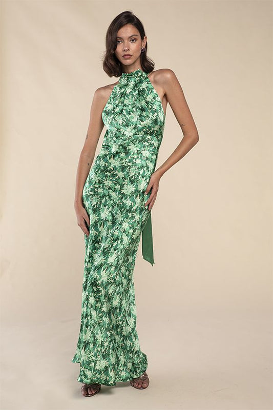 Vestido Michelle de Seda Verde Menta