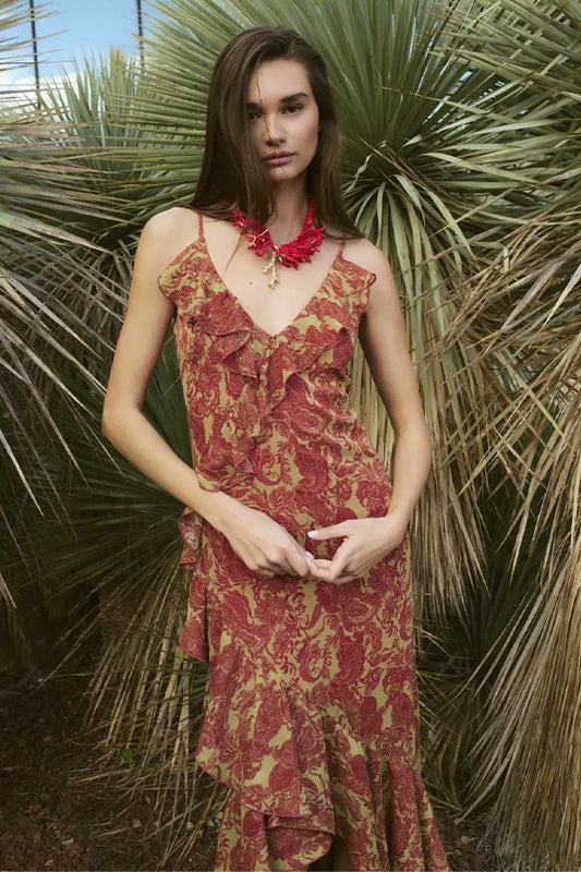 Vestido Lulu Paisley con Capa
