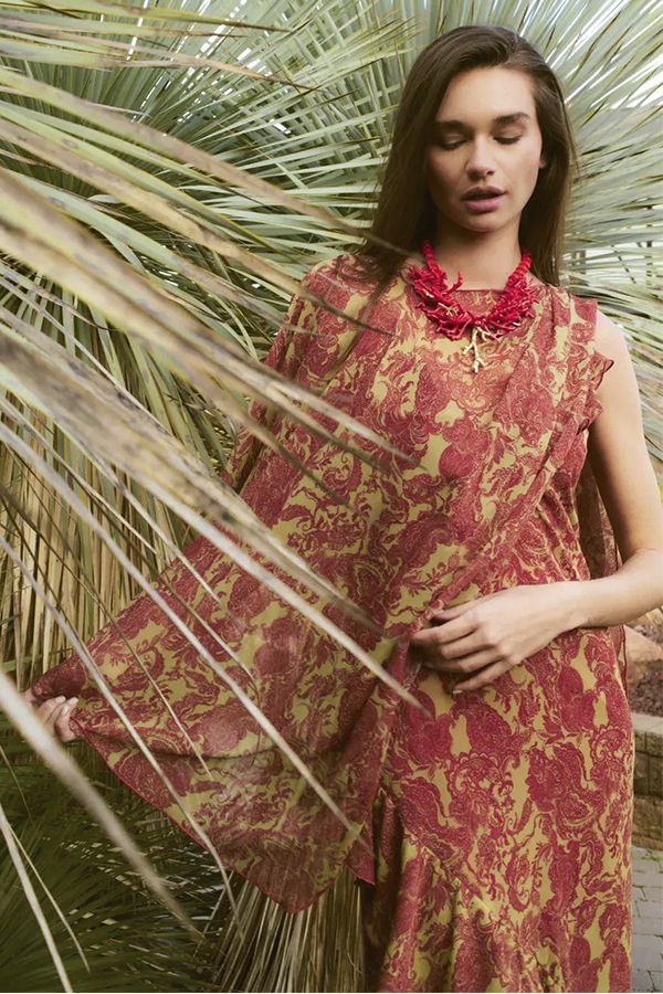 Vestido Lulu Paisley con Capa