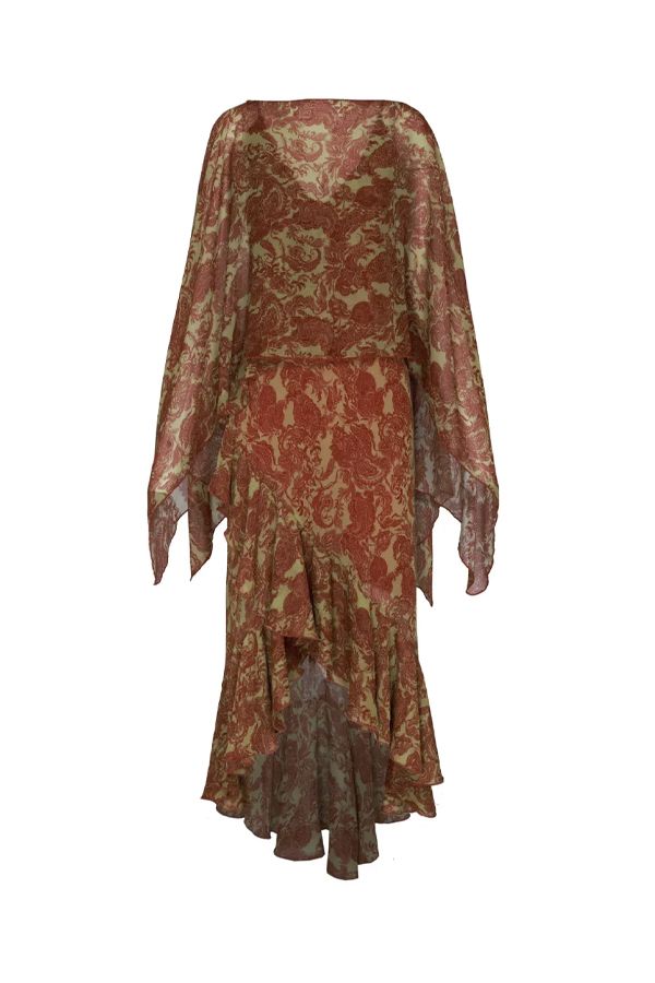 Vestido Lulu Paisley con Capa