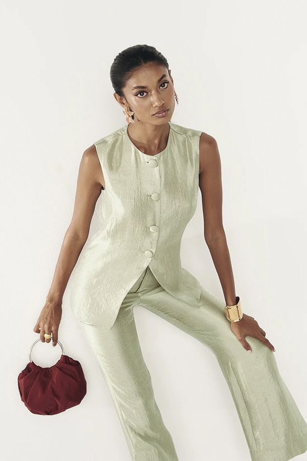 Set Aurora Top y Pantalon Salvia