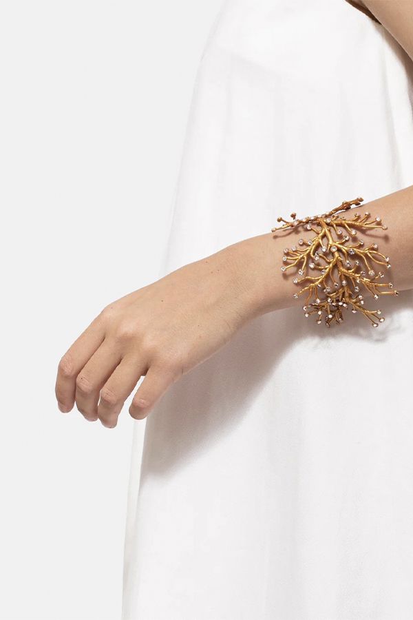 Choker Brazalete Helecho Cristal