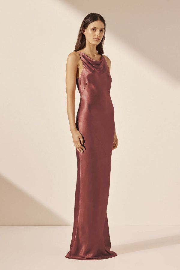 Vestido Largo Terracota