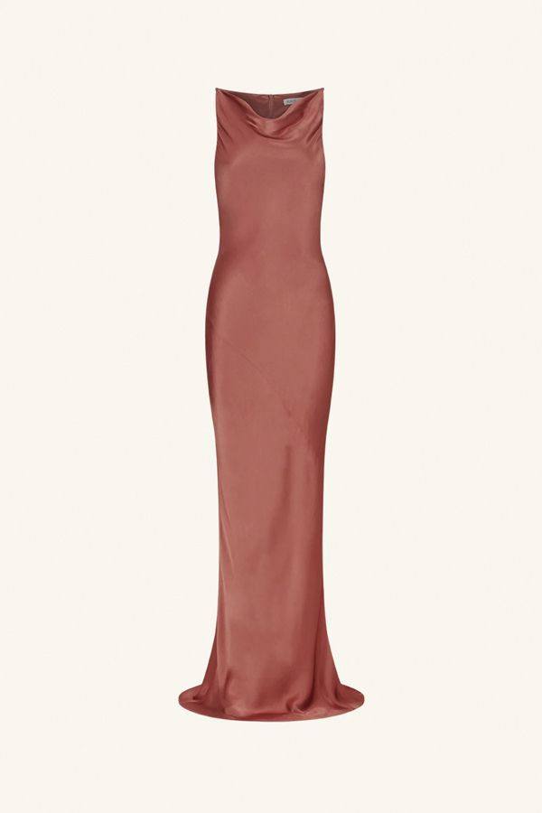 Vestido Largo Terracota