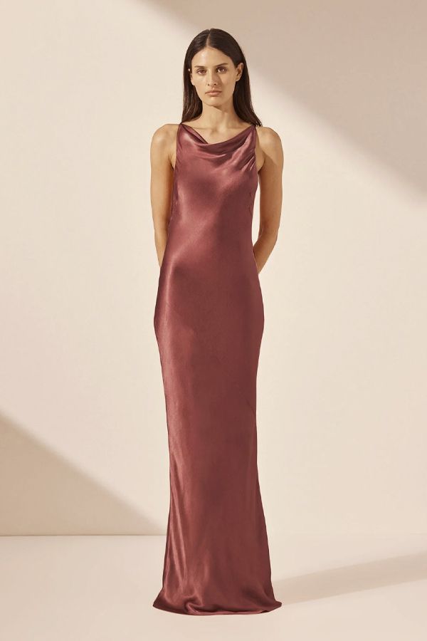 Vestido Largo Terracota