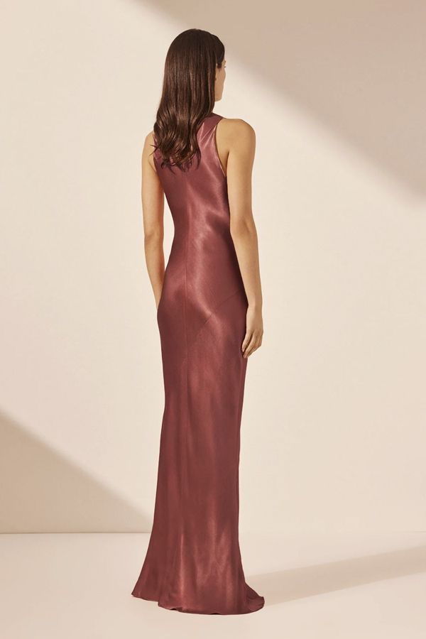 Vestido Largo Terracota