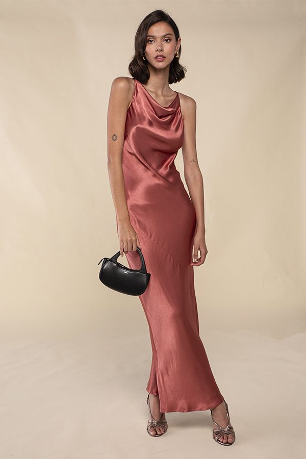 Vestido Largo Terracota