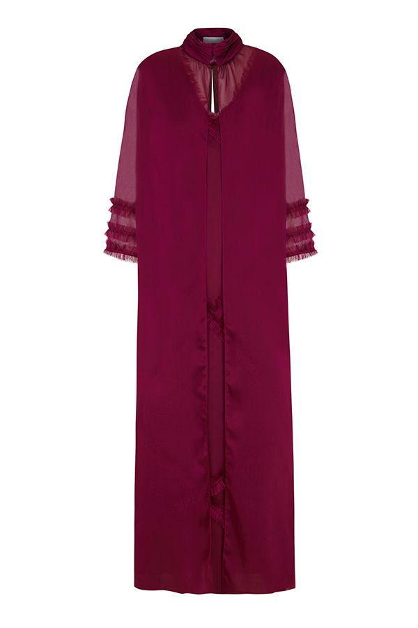 Vestido Mara Largo Buganvilla con Chaleco