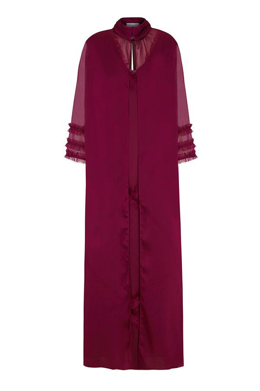 Vestido Mara Largo Buganvilla con Chaleco