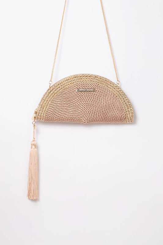Bolso Carmen Bicolor Nude y Dorado