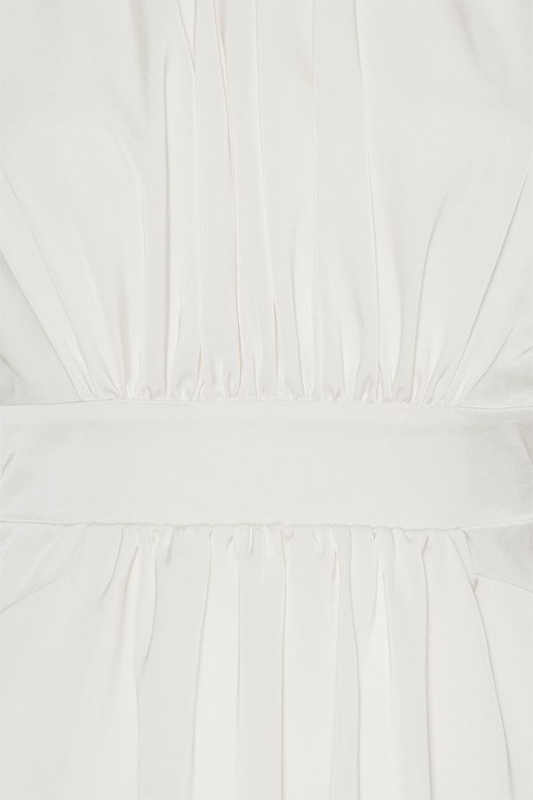 Vestido Noon Mangas Abullonadas Blanco Novia