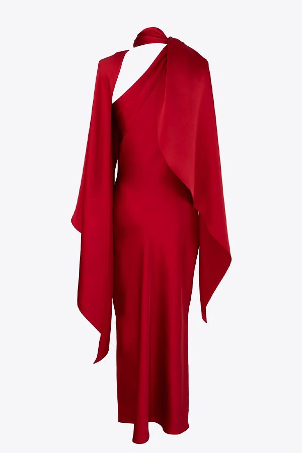 Vestido Diana Midi Pañuelo Rojo