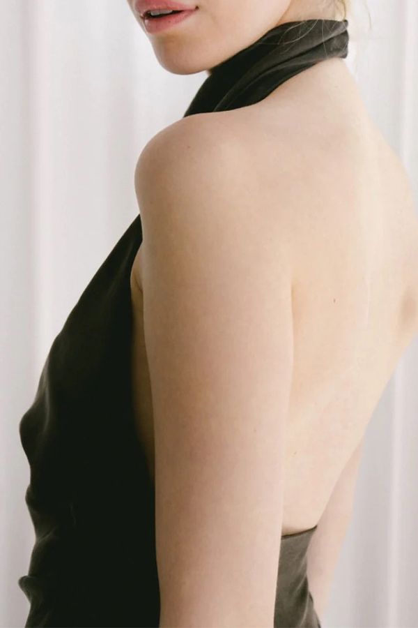 Vestido Nicole Cupro Chocolate