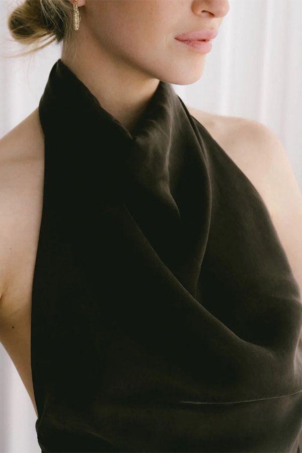 Vestido Nicole Cupro Chocolate