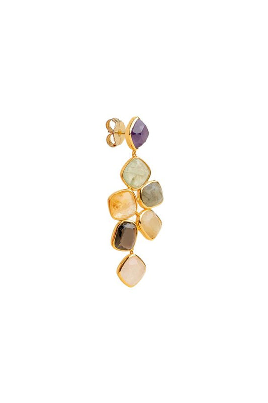 Pendientes Hydra Piedras Naturales Multicolor