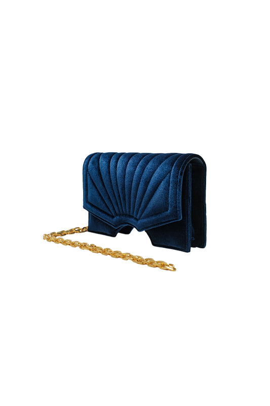 Bolso Archy Terciopelo Azul Marino