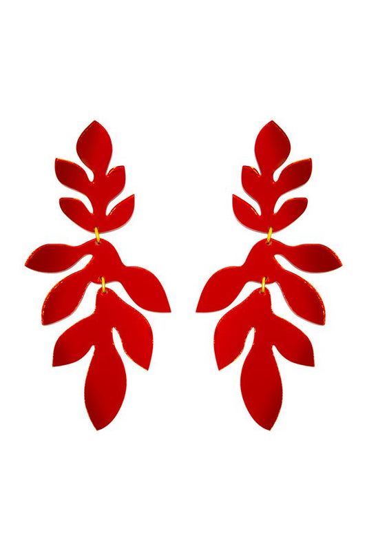 Pendientes Papiroga Maxi Rojo #6