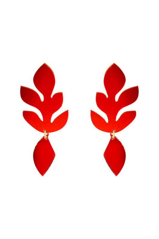 Pendientes Papiroga Maxi Rojo #5