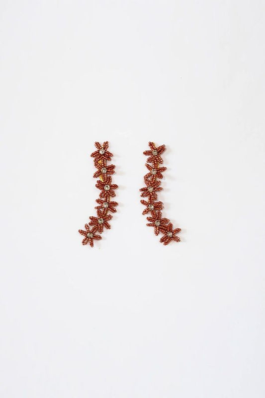 Pendientes Lirio de Mar Ocre