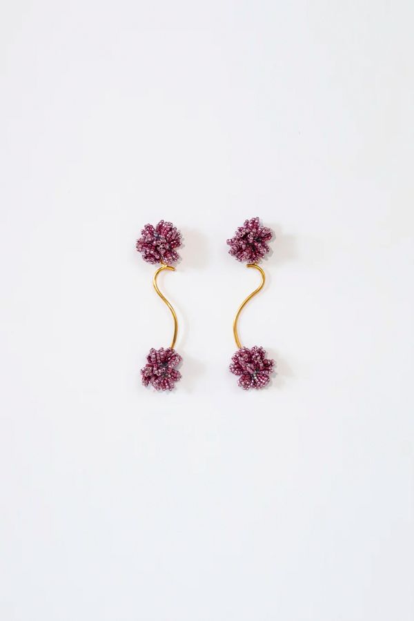 Pendientes Arrecife de Coral Lila