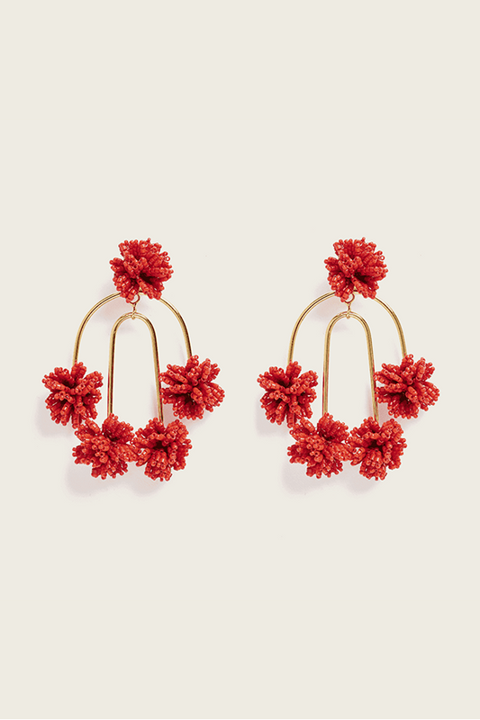 Pendientes Gorgonia Rojo