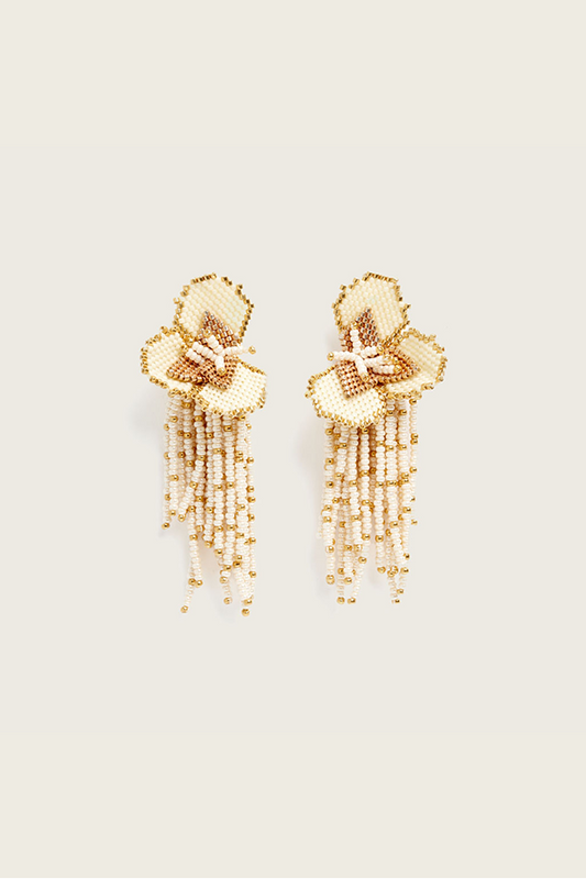 Pendientes Rosedal Beige