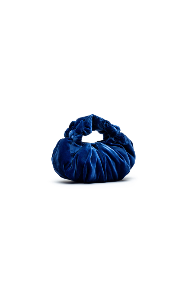 Bolso Bernatta Mini Terciopelo Azul